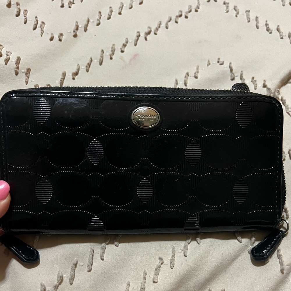 Coach Black Embossed Women's Wallet
